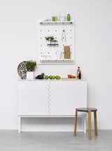 One thing we're seeing a lot of? Pegboards. Starting with this sweet little number, W.30 wall storage by Sara Larsson for A2, that includes shelves, brackets, vase racks, display racks and mirrors that you can mix and match to your heart's content. (The cabinet is A2's new "Story" cabinet with a marble top.) Photo by Patrik Svedberg and Adam Danielsson.