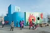 WORKac designed a teaching classroom at Brooklyn’s P.S. 216 elementary school that channels runoff rainwater from its roof for reuse in its mobile greenhouse.