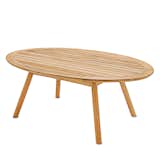 Dansk coffee table by Povl Eskildsen for Gloster, $1,545 

A Danish designer who learned the ropes working in his father’s furniture factory brings a sleek Scandinavian touch to a line of outdoor pieces.  Search “bong round coffee table” from Furnishings in Outdoor-Friendly Materials