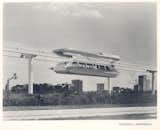 A 1963 design for a never-built Los Angeles monorail reflects the style of the autos, and even the houses, of the era. "Monorails are a very clever idea, because they’re really inexpensive," says Greg Goldin. "From an engineering standpoint, they're perfectly plausible, and from a design point of view they're really beautiful and quite smart."

Image courtesy of Never Built Los Angeles by Greg Goldin and Sam Lubell.
