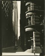 Berenice Abbott. Cedar Street from William Street, Manhattan, March 26, 1936. Gelatin silver print; printed c.1936