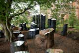 Gartnavel garden. Art installation by Archie McConnel. Architect: Rem Koolhaas, OMA. Landscape Architect: Lily Jencks. © Nick Turner.