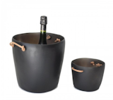 The  Tina Frey Champagne Bucket  by Tina Frey for Tina Frey designs is more sexy than funny. It's shatterproof resin body and supple leather handles will make you want to take it everywhere and, thanks to its durability, you can.  Search “pedal bin bio bucket” from Essentials for the Modern Bar