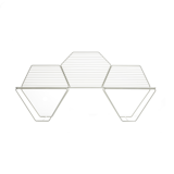 Casamania's Hexagon bench made from galvanized metal is at home indoors or outside and is available in six colorways.