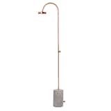 Aquart outdoor shower by Selab for Seletti, $285. Constructed from elegant copper and weighty cement, the shower connects to a garden hose to dispense water.