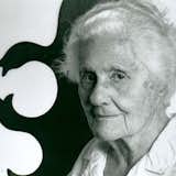 Eva Zeisel (1906-2011) crafted playful ceramic pieces and described herself as “a maker of useful things.” Originally a painter, Zeisel turned to ceramics as a more practical alternative career. She went on to become the first journeyman in the Hungarian guild for potters, and then worked in Germany for two years creating dinnerware, tea sets, and other assorted items. She moved to Russia “out of curiosity” and became the artistic director of the glass and ceramics industries for the Communist government. When she was 30, she was accused of plotting to assassinate Stalin and imprisoned for 16 months, 12 of which were in solitary confinement. This time altered her perception greatly, “You feel the difference first in the way you see colors,” she wrote later. She married Hans Zeisel, and they eventually moved to New York where she taught at Pratt Institute in Brooklyn, presenting ceramics as an industrial design, rather than a traditional craft. Her work began to garner international attention, ultimately earning her the Lifetime Achievement Award from the Cooper-Hewett National Design Museum, and she continued to actively work almost up until her death, at age 105.