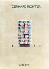 Contemporary painter Gerhardt Richter's imagined house, from Federico Babina's Archist series.