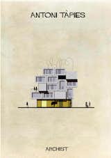 Catalan painter Antoni Tàpies's imagined house, from Federico Babina's Archist series.
