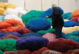 4. American fiber artist Sheila Hicks's year-long installation at the Palais de Tokyo (Hicks's studio is situated in the 6th arrondissement). The constantly-evolving Baoli—whose title references the immense, stair-stepped wells dug into the ground throughout western India—comprises 1,500 pounds of pigmented Sunbrella thread, bound together with acrylic net.