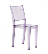 Designed by Philippe Starck for Kartell, the La Marie plastic chair is a regal accent in any room. Its barely there hue recommends it to strict minimalists and to those favoring more decadent design.