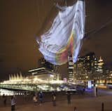 Janet Echelman’s “Skies Painted with Unnumbered Sparks”

An interactive installation that hung above Vancouver in March, this piece can withstand wind from a Category One hurricane.

Credit: Ema Peter  Photo 2 of 4 in Sculpture Lets the Public Paint the Sky