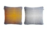 Bertman's 2 Side Gradient wool cushions feature a color on one side and gray wool on the other.  Search “simon key bertman” from Simon Key Bertman
