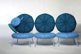 By adding or subtracting circular cushions, the Woonling chairs can be configured in a variety of arrangements.