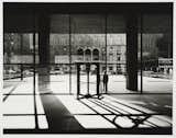 Seagram Building, designed by Ludwig Mies van der Rohe and Philip Johnson, photographed 1958. Gelatin silver print. Carnegie Museum of Art, Purchase: gift of the Drue Heinz Trust. Image courtesy of the Carnegie Museum of Art, copyright Ezra Stoller/Esto, Yossi Milo Gallery.  Photo 6 of 10 in Modernism Through the Viewfinder: The Photography of Ezra Stoller