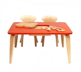 Available in the Dwell store, the Cherner Children's Table with Storage is a sturdy and supportive workspace made of molded birch plywood and laminated birch.