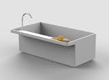 LucidiPevere's new Canal Grande bathtub for Agape.  Photo 2 of 6 in Guest House Bath by Jacks Craig from Designer Profile: LucidiPevere