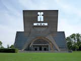 Marcel Breuer, St. John’s Abbey (1961)

Designed by a Bauhaus icon, the modernist Minnesota church greets the faithful with a bell tower perched upon a curvaceous concrete stand. Breuer follows up a strong introduction with the church itself, boasting a massive wall of hexagonal stained glass and bold concrete tresses.

Photo courtesy Wikimedia Commons