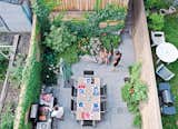 Chong left enough space in the 16-foot-wide backyard for a garden and comfortable dining area.