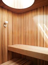 The sauna is a decidedly Scandinavian touch.