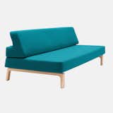 Lazy sofa bed by Andreas Lund for Softline, $2,886–$4,636.

This isn’t your standard pull-out sofa; pushing the backrest down creates a flat sleeping surface. Available in hundreds of fabric and color combinations.