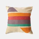 Bar Technicolor pillow by Leah Singh, $120.

Bands of vibrant wool embroidery adorn the cotton throw pillow made in India.  Photo 6 of 7 in In Living Color: 7 Bright Furniture Pieces by Diana Budds