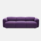 Swell sofa by Jonas Wagell for Normann Copenhagen, $3,850.

Available in 21 hues spanning lemon yellow to rich purple, Swell now comes in two- and three-seat models.