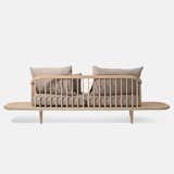 Fly sofa SC3 by Space Copenhagen for &Tradition. Movable cushions make it easy to get comfortable on this dowel-backed looker. Choose from white oiled oak or a darker smoked-wood version. Picture courtesy of &tradition.