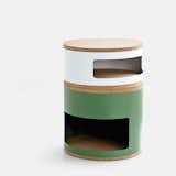 Kork by Twodesigners for Linadura. Lightweight but heavy duty, these modular storage compartments—evocative of Kartell’s Componibili—connect via layers of recycled cork.