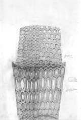 A sketch of the Maker chair. Courtesy of Friedman Benda and Joris Laarman.