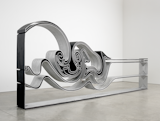 Laarman used digital algorithms to generate the aluminum Vortex Console and accompanying bookshelf. Photo by Andrew Bovasso; courtesy of Friedman Benda and Joris Laarman.  Photo 6 of 6 in Digitally Fabricated Furniture by Dutch Designer Joris Laarman by Allie Weiss
