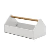 Toolbox by Loll Designs. This minimal toolbox is made of 100% recycled plastic material that doesn't rust and cleans easily. Its easy to grab, rust-proof handle makes it perfect for indoor and outdoor use.