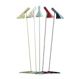 Designed by Arne Jacobsen, the aptly named AJ lamps were designed in 1960 for the SAS Royal Hotel in Copenhagen, Denmark. The AJ Floor Lamp features a sleek shade that emits directed light and it can be angled to distribute light where it is most needed, making it an excellent choice for a reading corner in a den or a home office.