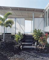 The lava rock used for the steps was cut on a giant saw near Hilo. Craig finished assembling the staircase just in time for Zane’s one-year baby luau.