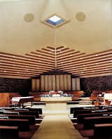 Widely considered Ossipoff’s best religious building, the intimate Thurston Memorial Chapel at the Puna-hou School has native koa wood pews and is built partially over a pond.  Photo 15 of 16 in Honolulu, Hawaii