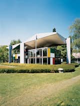 The Heidi Weber House, a museum dedicated to Le Corbusier and built from his own designs after his death, contains an extraordinary collection of the Swiss architect’s sculptures, paintings, furniture, and writings. The prefabricated steel, free-floating roof, and glass framing are strikingly unique structural elements.  Photo 8 of 13 in Zurich, Switzerland