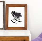 PerlaAnne This Charleston-based printmaker creates whimsical black-and-white images including those of Eames’ wire and rocking chairs.  Photo 1 of 6 in Eames Art on Etsy