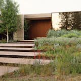 Lutsko Associates chose to integrate stepped terraces into the landscape design of this Ketchum, Idaho home.
