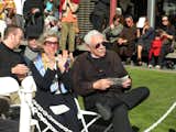 At the 4th Annual Modernism Week in Palm Springs, architect William Krisel was honored with a star bearing his name along the city’s Walk of Stars. Krisel is shown above at the ceremony with his wife, Corinne.