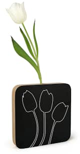 This dual-purpose design is both a single-stem vase and a mini chalkboard. The black surfaces can be used for messages or drawings, or left alone for a more sophisticated look. A small glass beaker sits in the top of the plywood block to hold the water for the flower, and another small cavity in the side of the vase stores the chalk. Another MoMA Exclusive. $75  Photo 7 of 8 in Brazilian Design at the MoMA Store