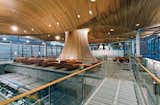 The National Assembly of Wales, completed in 2006, features an open–air design that is intended to reflect the transparency of democracy.