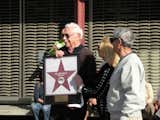 William Krisel accepting his Walk of Stars plaque in Palm Springs, California, in early 2009.