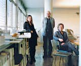 In 1995, Einar Jarmund (center) and his childhood friend and classmate at the Oslo School of Architecture Håkon Vigsnæs (seated) founded the firm in Oslo in 1995. In 2004 the firm expanded, adding Alessandra Kosberg (left) as the third partner.