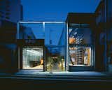 For the A.P.C. store in Tokyo, Wonderwall retained the original garage space and framed a new courtyard garden with a steel frame.  Search “tokyo elevations architectural print maple frame” from Architecture homes