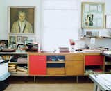 Jens Risom Design offered a wide array of cabinets, which were both functional and stylish with their multicolored paneling. Risom’s home is well furnished with the fruits of his still-active career.  Search “fascinating risom” from Fascinating Risom