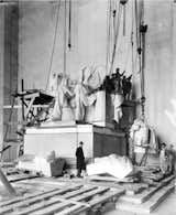 The Lincoln Memorial under construction.