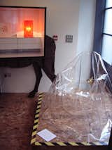 Valentina Gonzalez Wohlers draped transparent sheeting over the transparent Ghost Chair, making it even more ethereal.