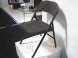 It may be hard to tell from the photo, but this standard metal folding chair has been felted in charcoal wool. Artist Tanya Aguiniga creates incredible furniture by wrapping, welding and weaving iconic and generic pieces. -Sarah  Photo 1 of 15 in Best of SF 20 Modernism Show by Aaron Britt