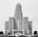 East elevation of Buffalo City Hall, circa 1981. Image courtesy the United States Library of Congress' Prints and Photographs Division.  Search “tokyo elevations architectural print” from Buffalo, New York