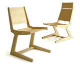 Angled Plywood Chairs, or APC, designed in 2007. It won second place that year in the National Design Biennial, Mexico City. Constructed of birch plywood and FSC-certified formaldehyde-free maple and walnut.