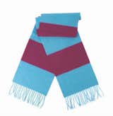 Burnley, claret-and-blue bar scarf.  Search “baggu x3 tote set sailor stripe grey stripe blue stripe” from Friday Finds 11.13.2009